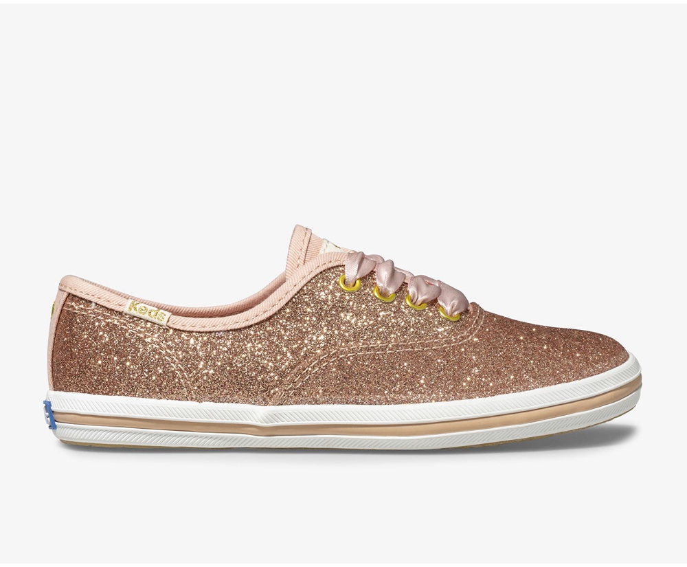 Keds Sneaker Kinder Rosa Gold - Kate Spade New York Champion Glitter - JMC-345789